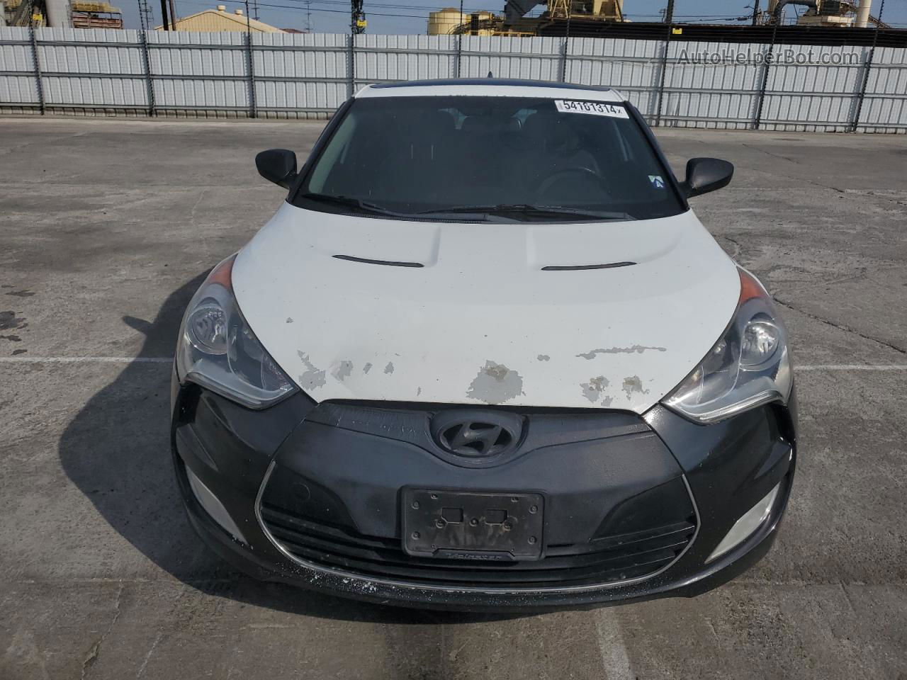 2013 Hyundai Veloster  White vin: KMHTC6AD8DU125475