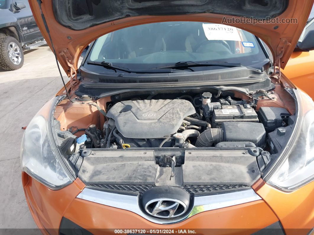 2013 Hyundai Veloster Base W/black Orange vin: KMHTC6AD8DU127260