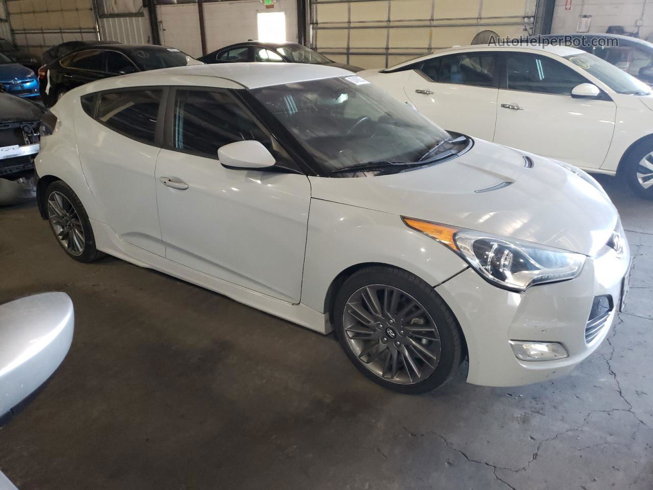 2013 Hyundai Veloster  White vin: KMHTC6AD8DU129168