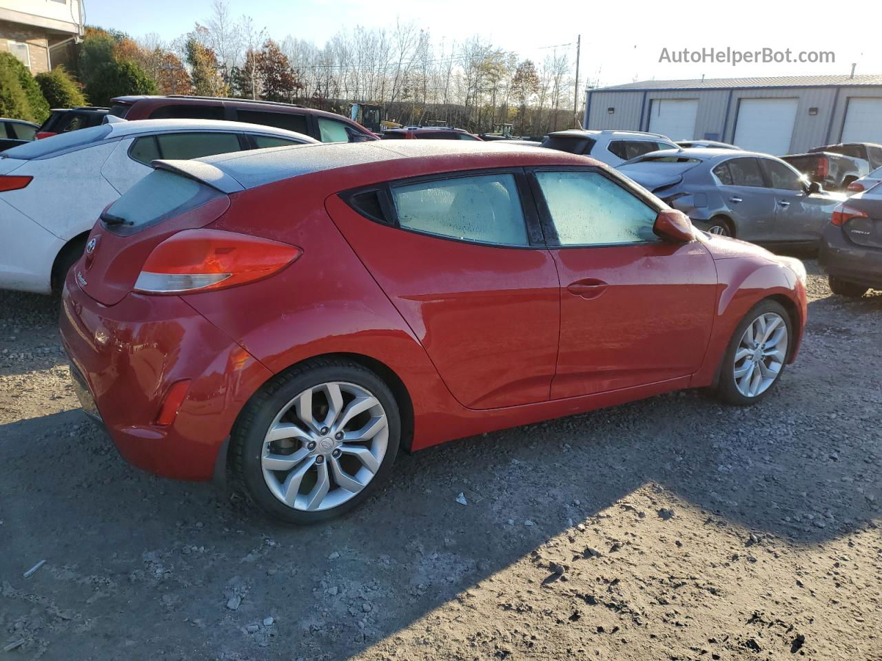 2013 Hyundai Veloster  Red vin: KMHTC6AD8DU133074