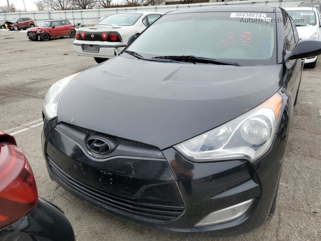 2013 Hyundai Veloster Black vin: KMHTC6AD8DU135682