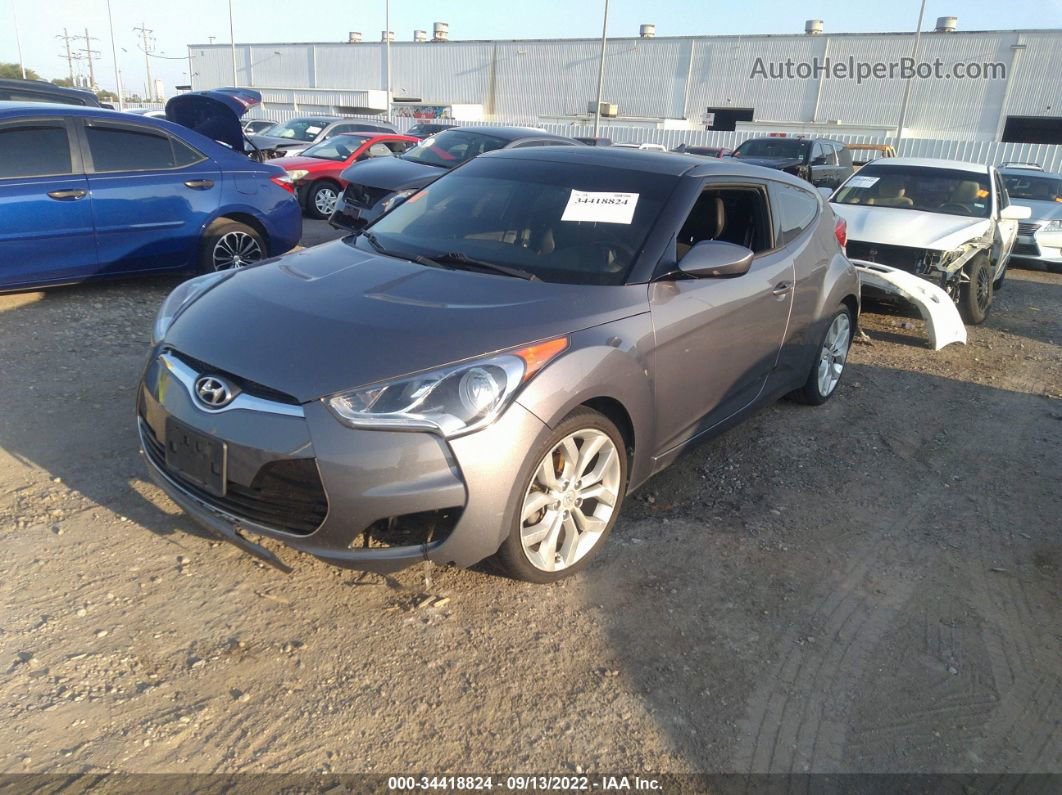 2013 Hyundai Veloster Base W/black Gray vin: KMHTC6AD8DU136962