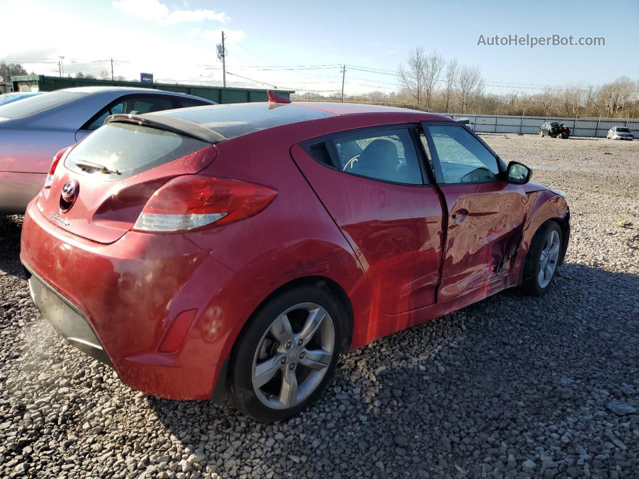 2013 Hyundai Veloster  Красный vin: KMHTC6AD8DU154720