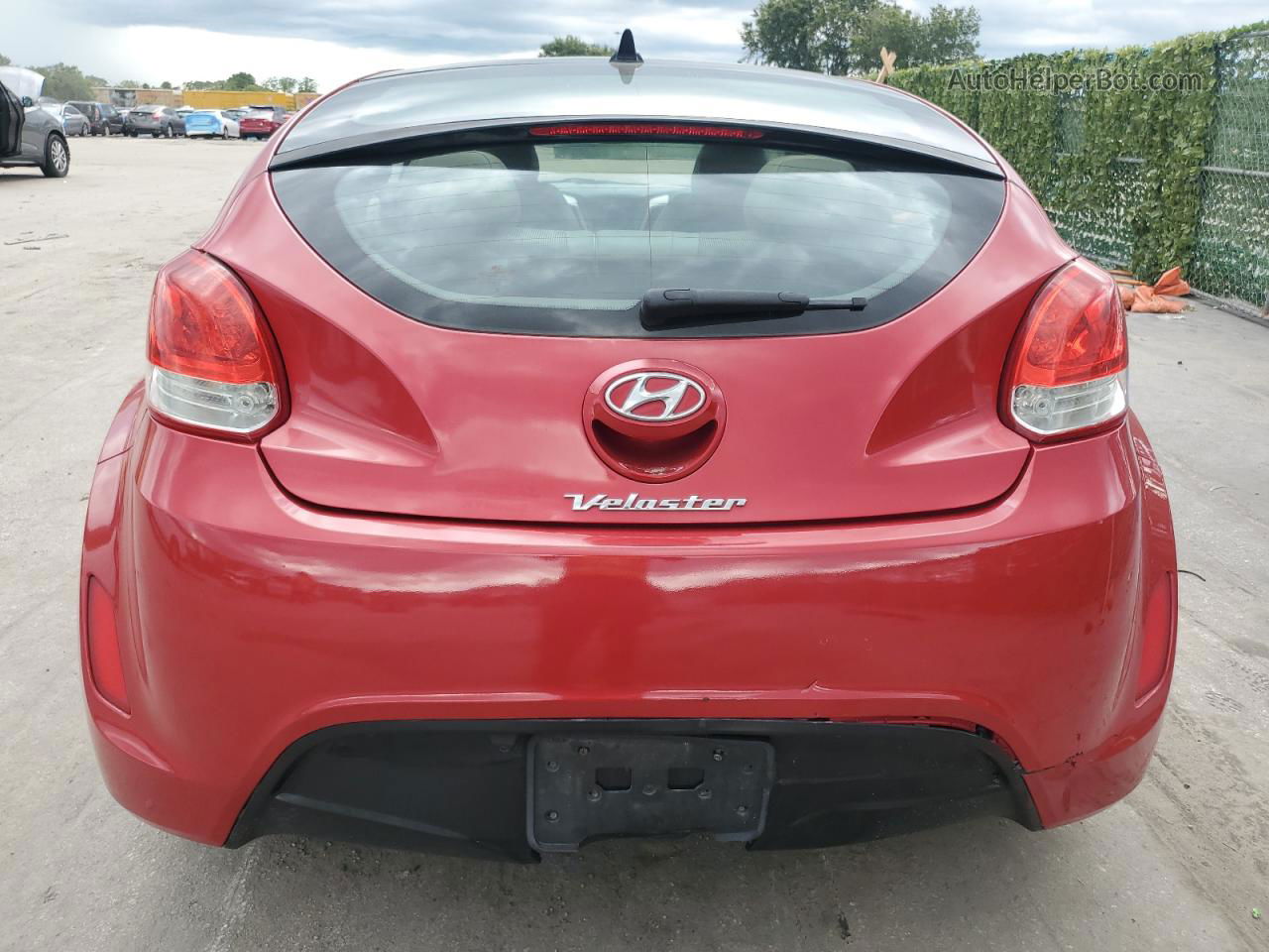 2013 Hyundai Veloster  Red vin: KMHTC6AD8DU165846