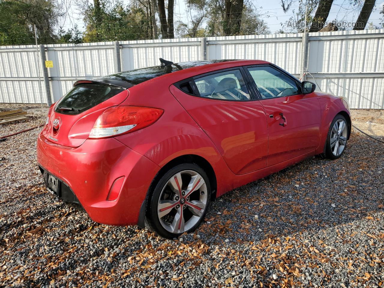 2013 Hyundai Veloster  Red vin: KMHTC6AD8DU171212