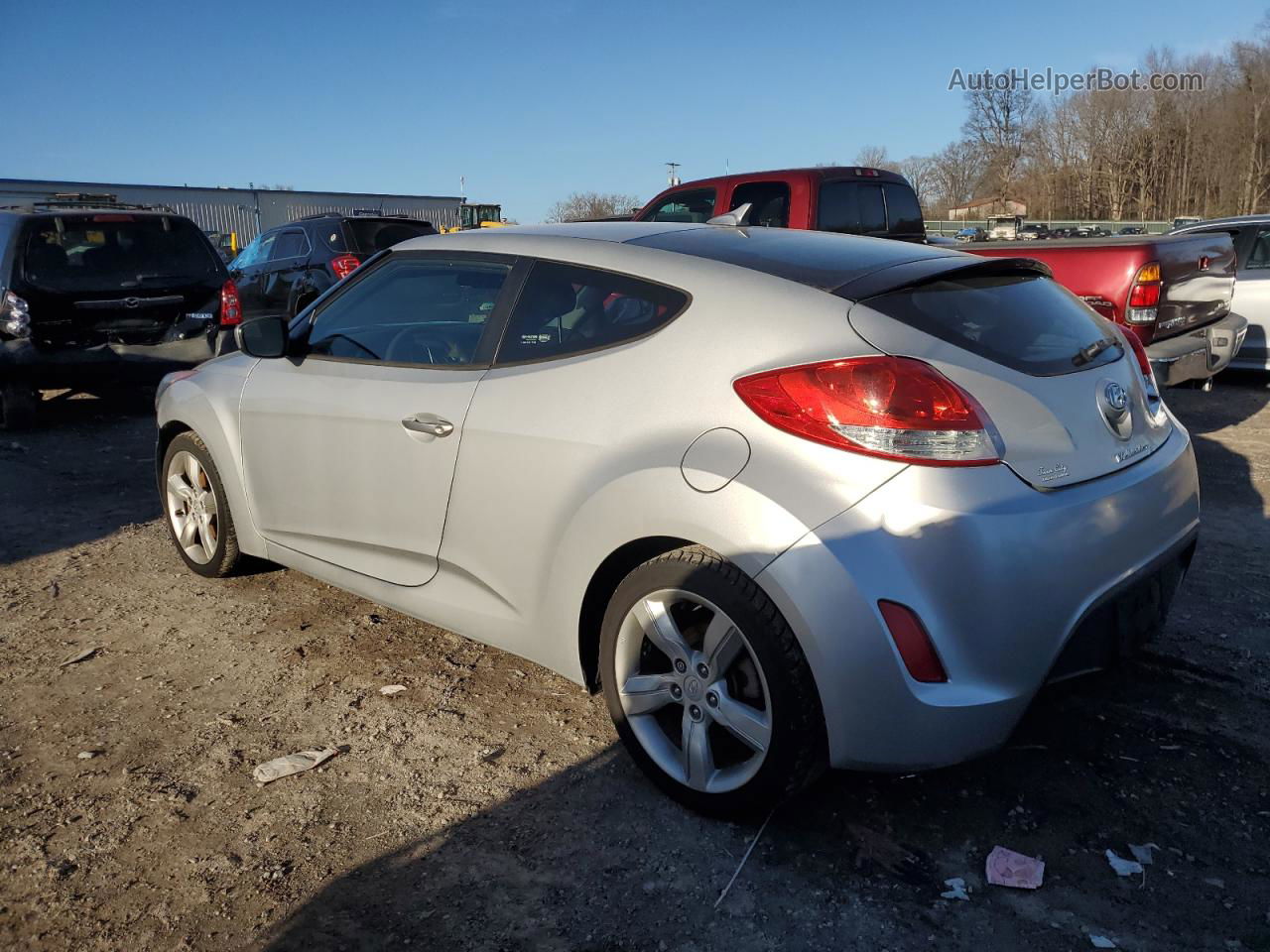 2013 Hyundai Veloster  Silver vin: KMHTC6AD9DU088095