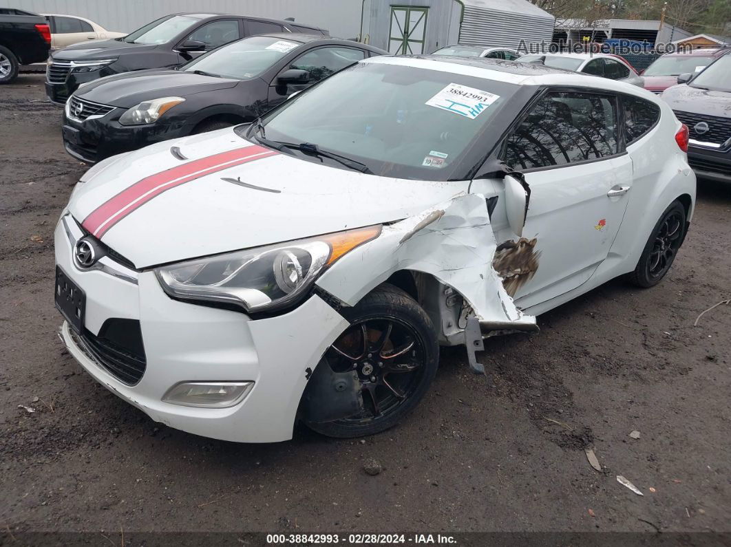 2013 Hyundai Veloster Base W/gray Белый vin: KMHTC6AD9DU101010