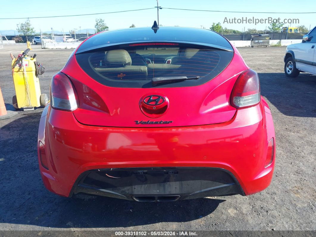 2013 Hyundai Veloster Base W/gray Red vin: KMHTC6AD9DU110158