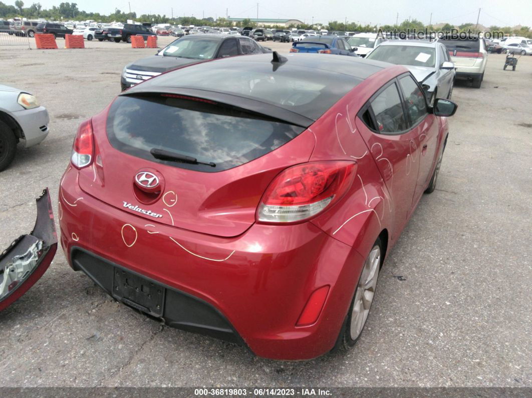 2013 Hyundai Veloster W/black Int Red vin: KMHTC6AD9DU110788