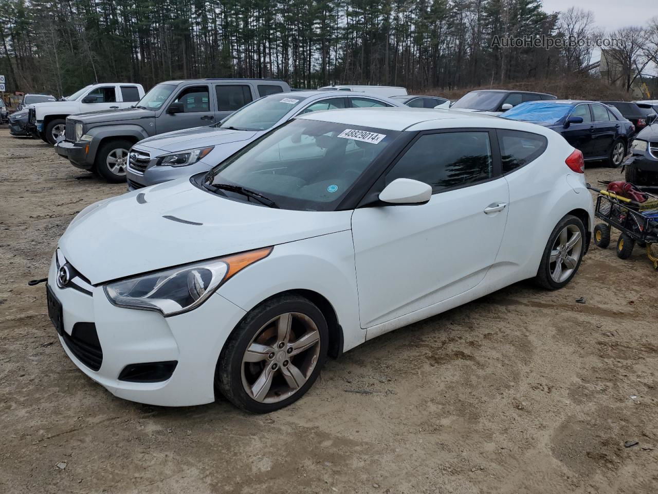 2013 Hyundai Veloster  White vin: KMHTC6AD9DU114243