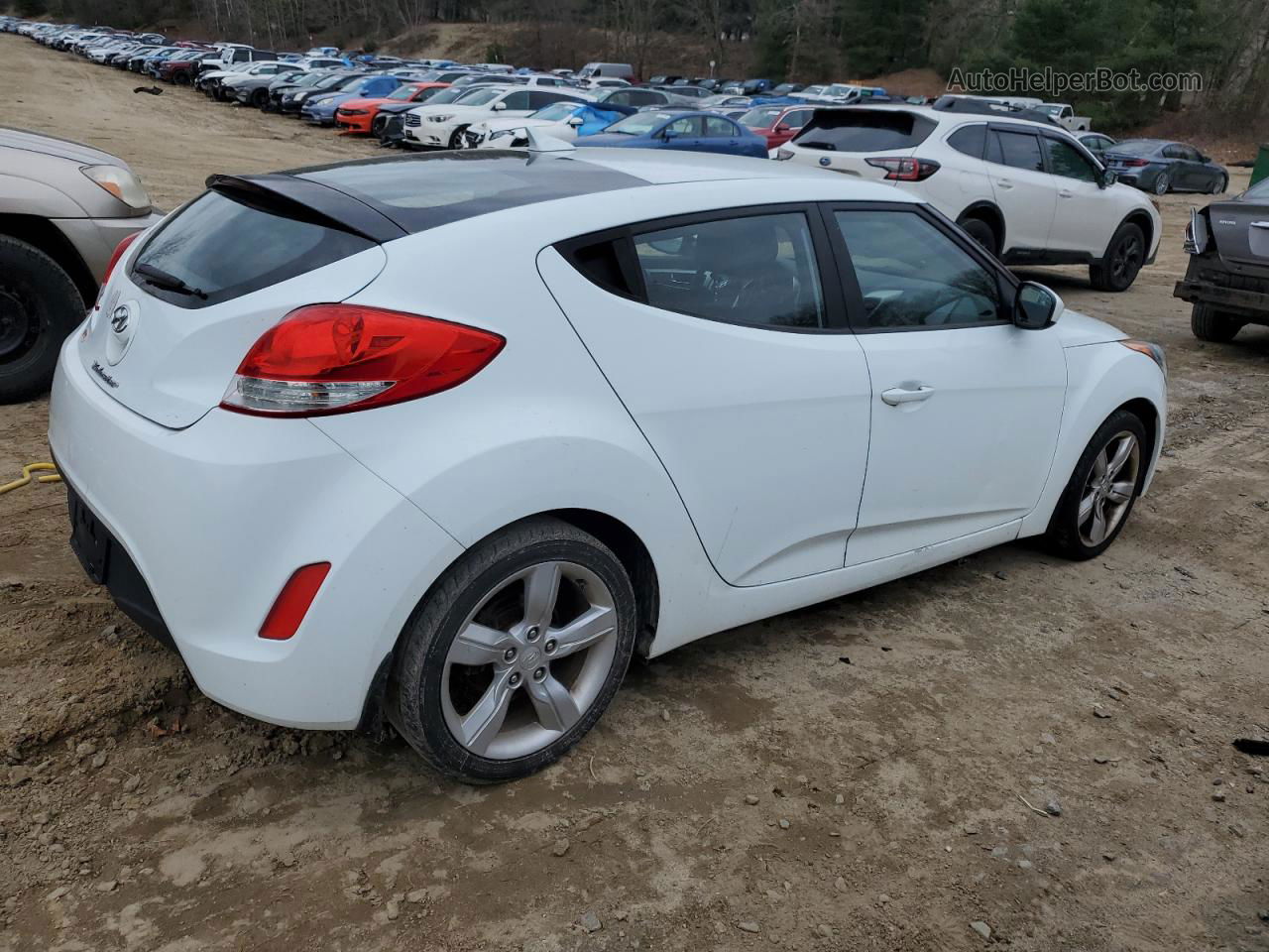 2013 Hyundai Veloster  White vin: KMHTC6AD9DU114243