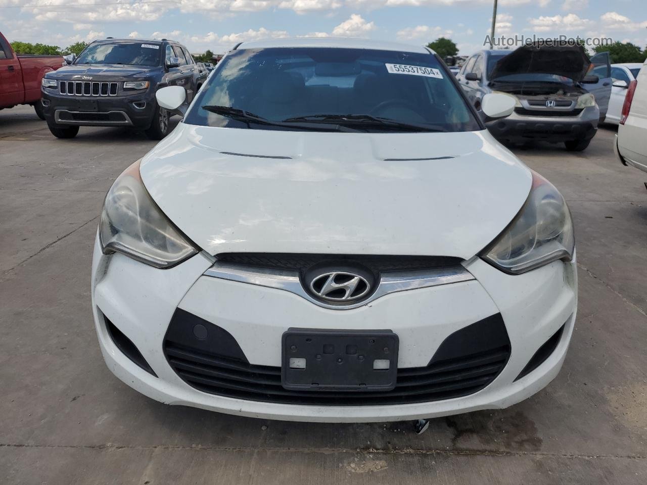 2013 Hyundai Veloster White vin: KMHTC6AD9DU117711