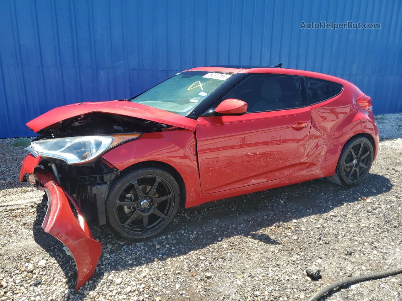 2013 Hyundai Veloster  Red vin: KMHTC6AD9DU121631