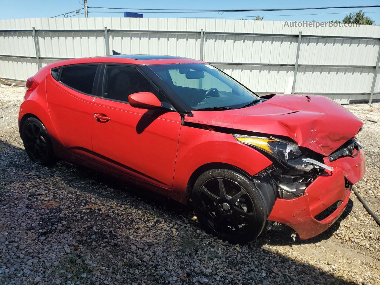 2013 Hyundai Veloster  Red vin: KMHTC6AD9DU121631