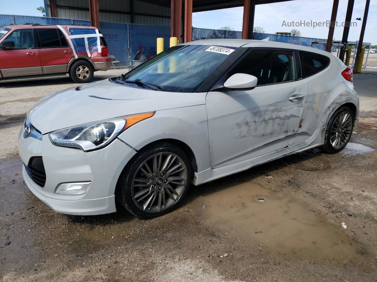 2013 Hyundai Veloster  White vin: KMHTC6AD9DU128319