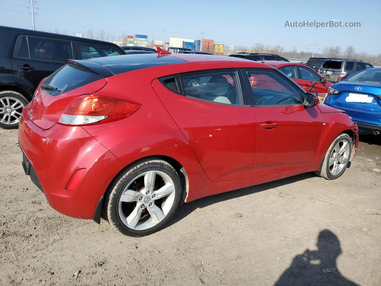 2013 Hyundai Veloster  Красный vin: KMHTC6AD9DU130586