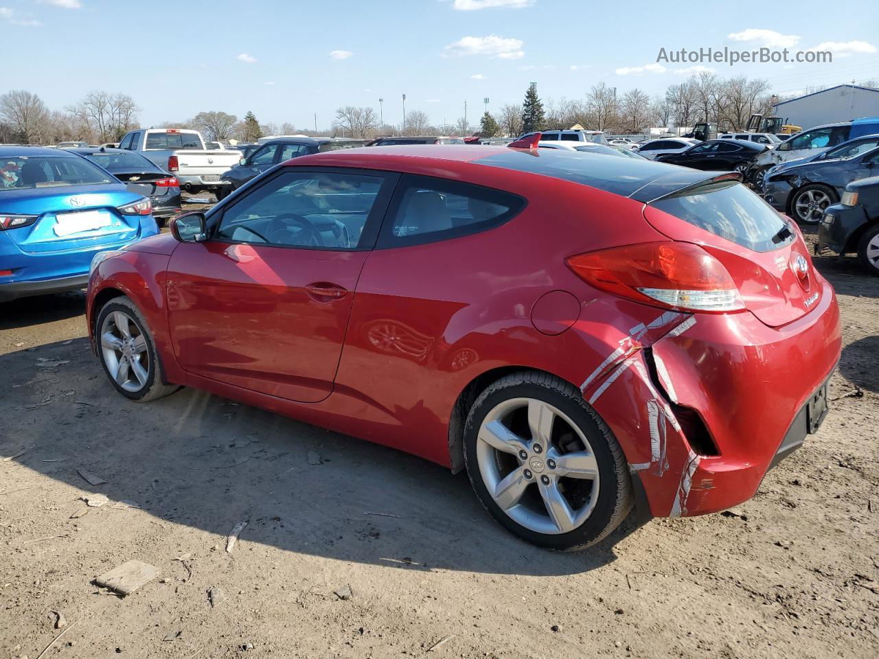 2013 Hyundai Veloster  Red vin: KMHTC6AD9DU130586