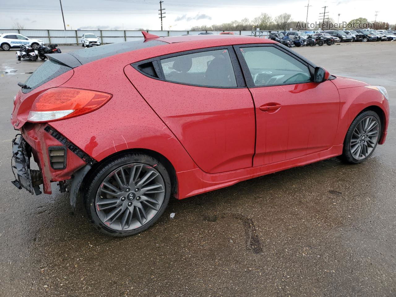 2013 Hyundai Veloster  Red vin: KMHTC6AD9DU138185