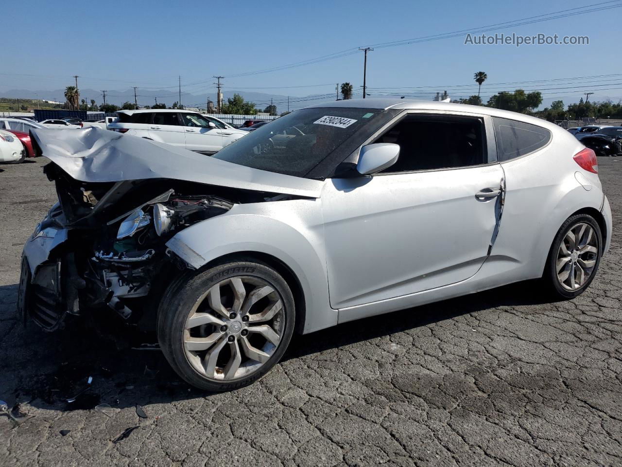 2013 Hyundai Veloster  Silver vin: KMHTC6AD9DU143838