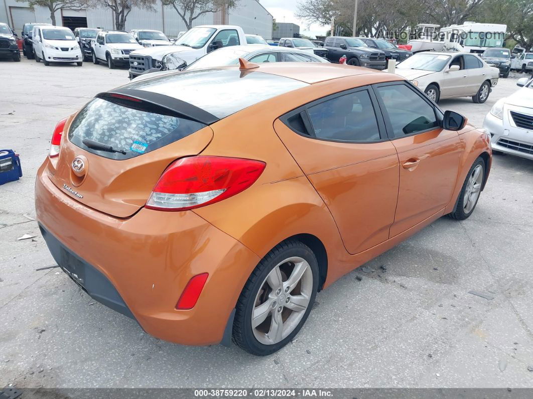 2013 Hyundai Veloster Base W/black Orange vin: KMHTC6AD9DU149431