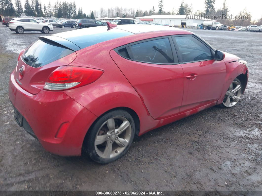 2013 Hyundai Veloster Base W/gray Red vin: KMHTC6AD9DU160767