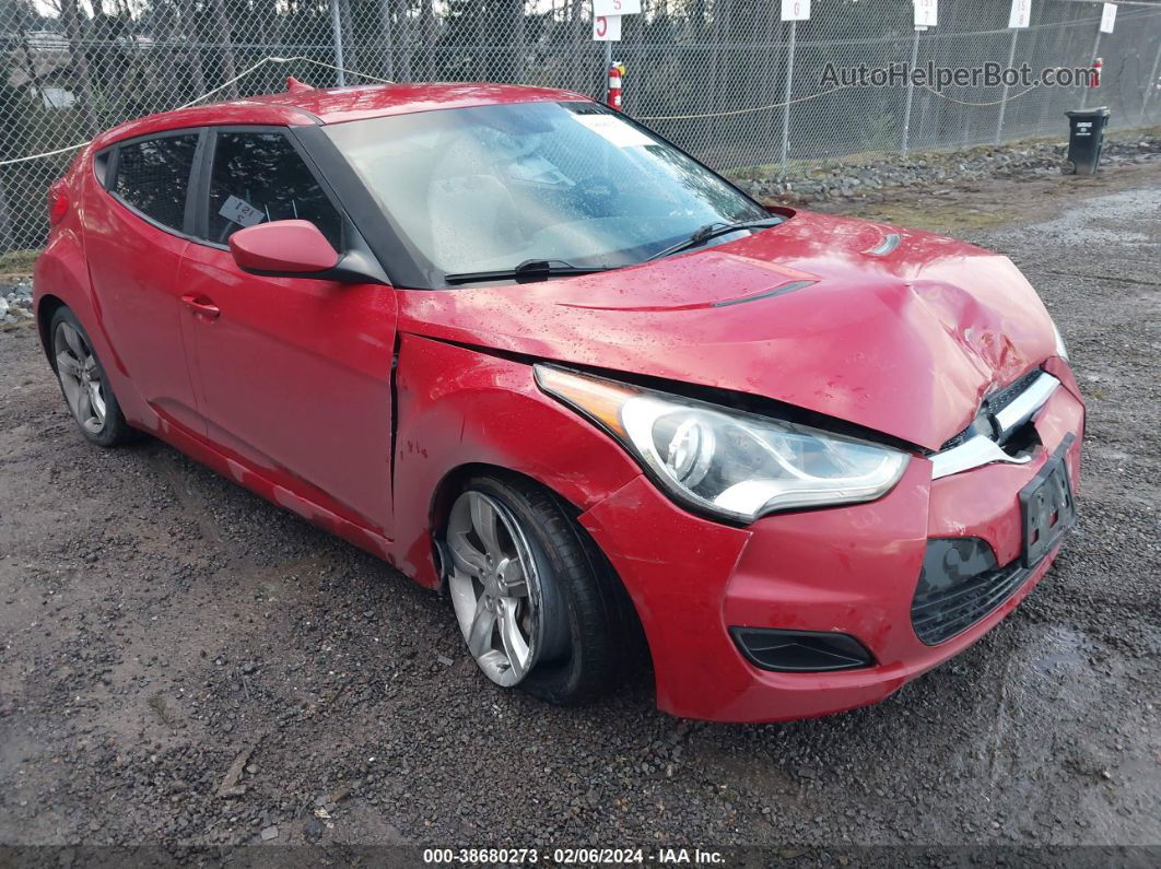 2013 Hyundai Veloster Base W/gray Красный vin: KMHTC6AD9DU160767