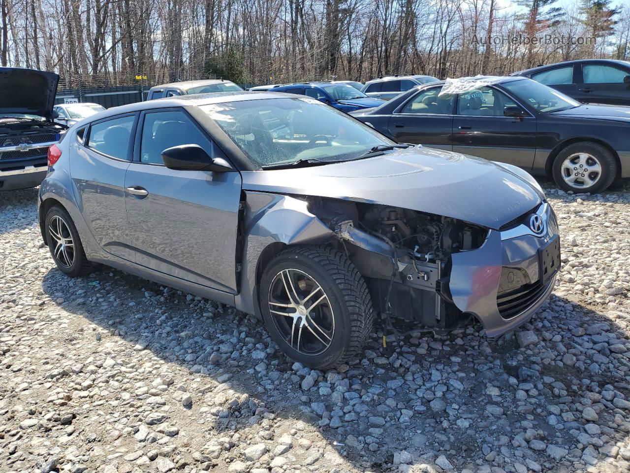 2013 Hyundai Veloster  Gray vin: KMHTC6AD9DU172398