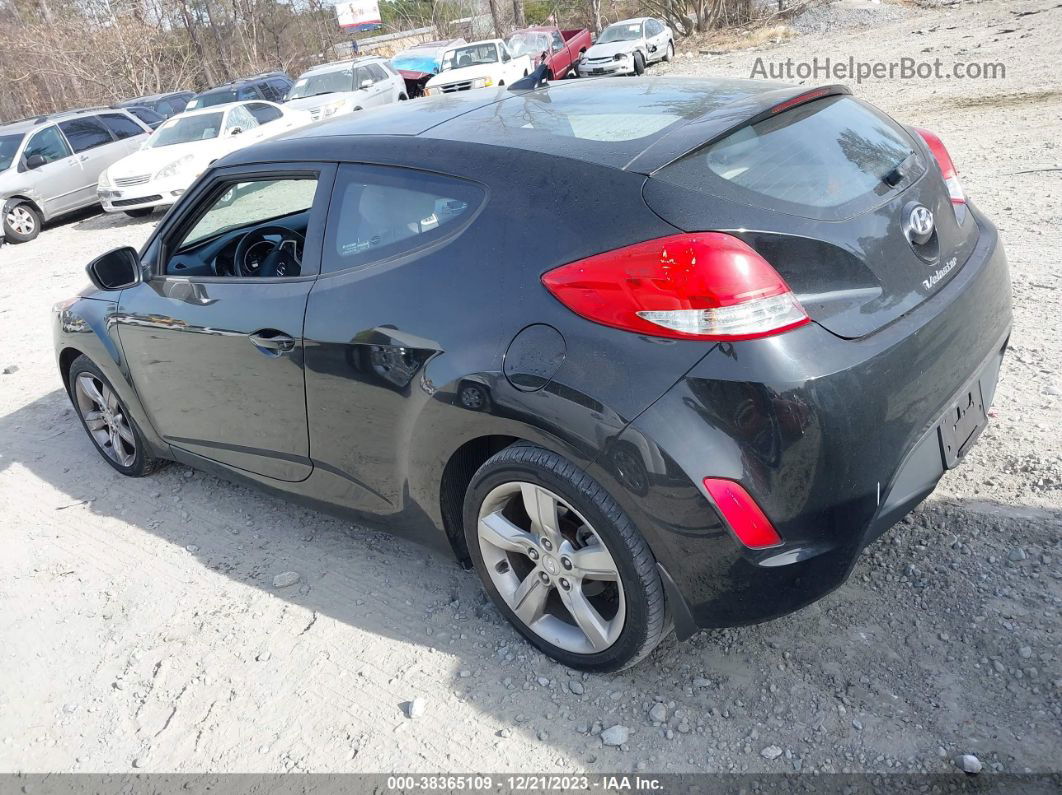 2013 Hyundai Veloster Base W/gray Black vin: KMHTC6AD9DU175429