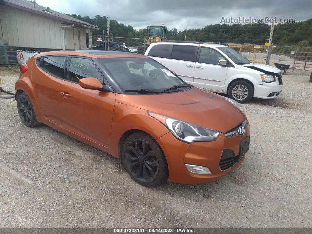 2013 Hyundai Veloster W/black Int Orange vin: KMHTC6ADXDU086744