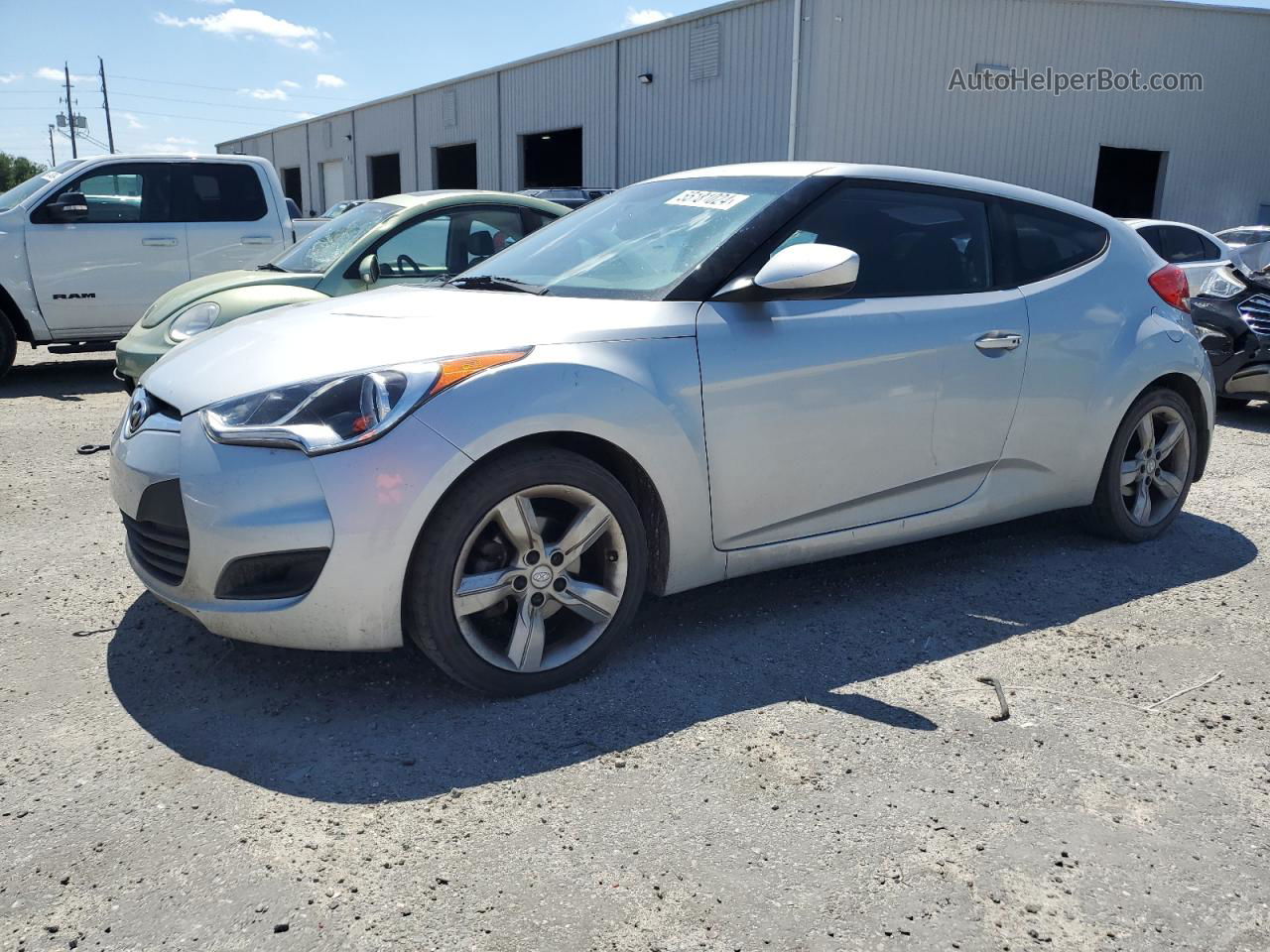 2013 Hyundai Veloster  Silver vin: KMHTC6ADXDU088879