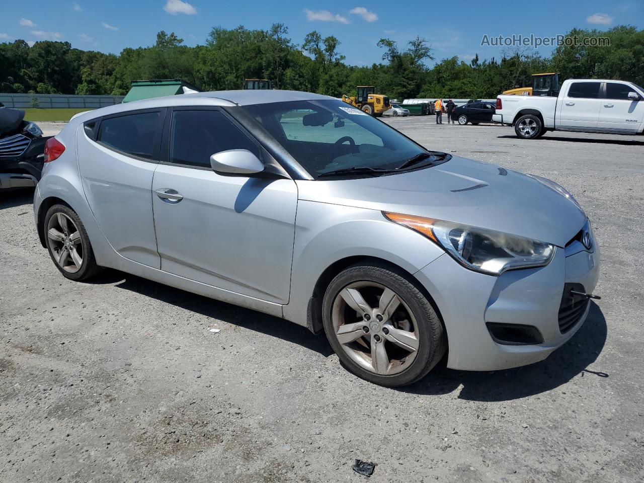 2013 Hyundai Veloster  Silver vin: KMHTC6ADXDU088879