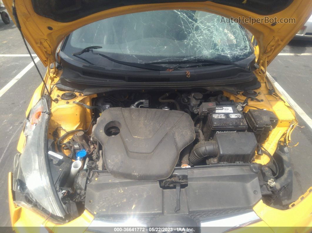 2013 Hyundai Veloster W/black Int Yellow vin: KMHTC6ADXDU093273