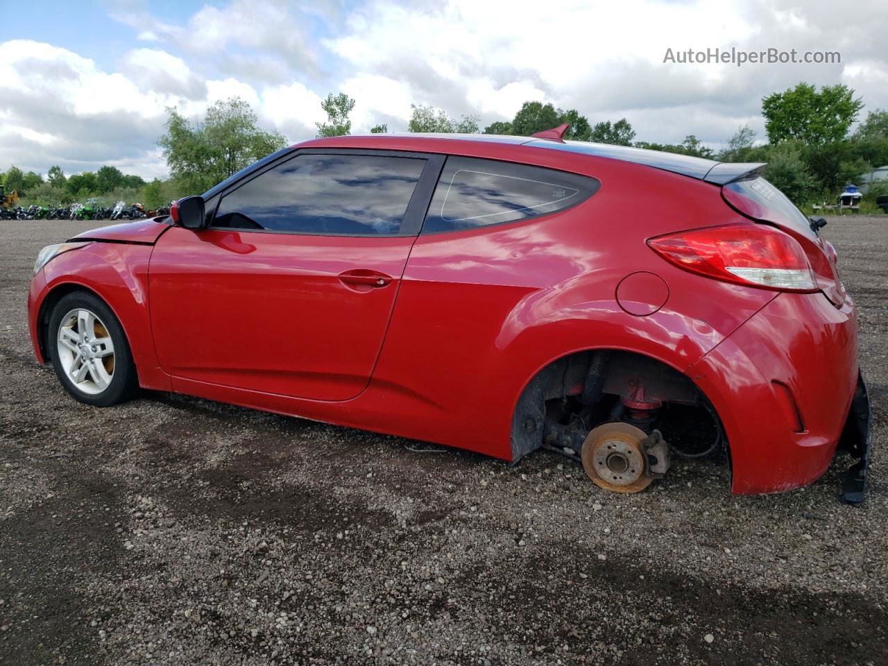 2013 Hyundai Veloster  Red vin: KMHTC6ADXDU097033