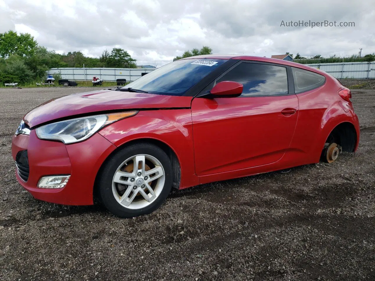 2013 Hyundai Veloster  Red vin: KMHTC6ADXDU097033