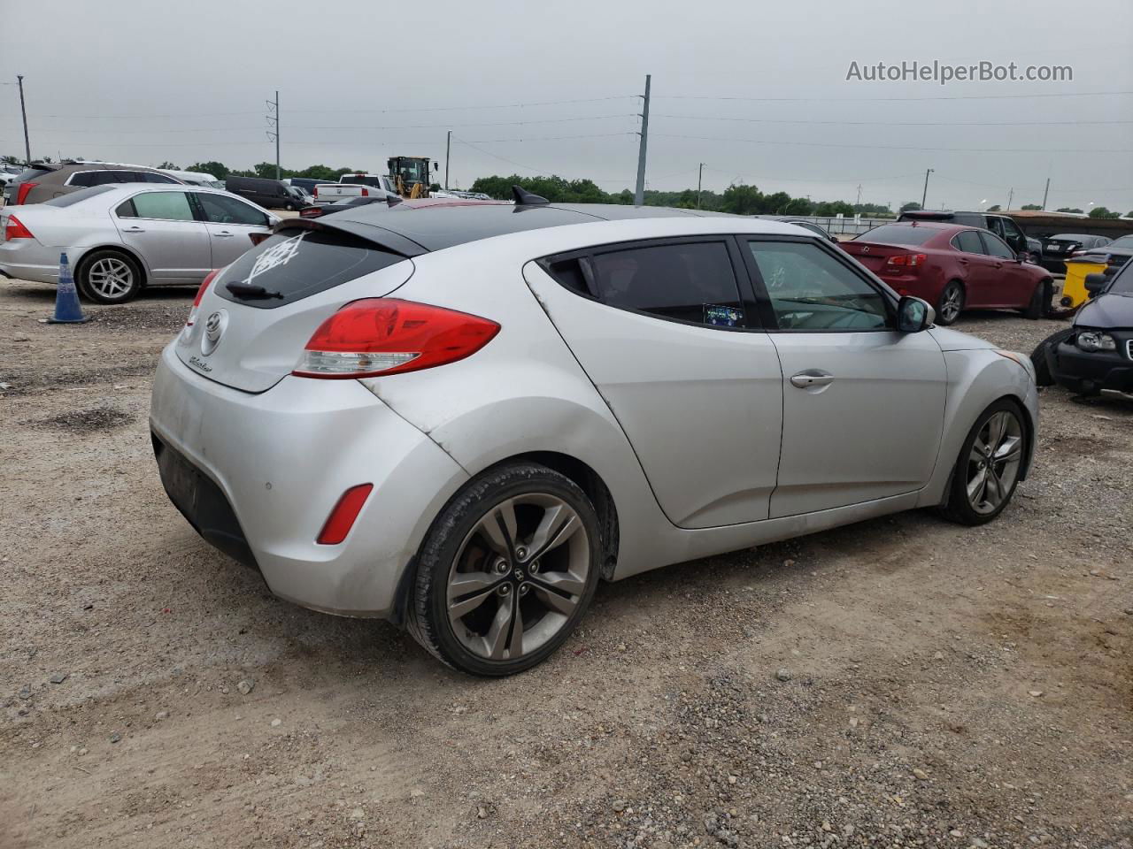 2013 Hyundai Veloster  Silver vin: KMHTC6ADXDU118768