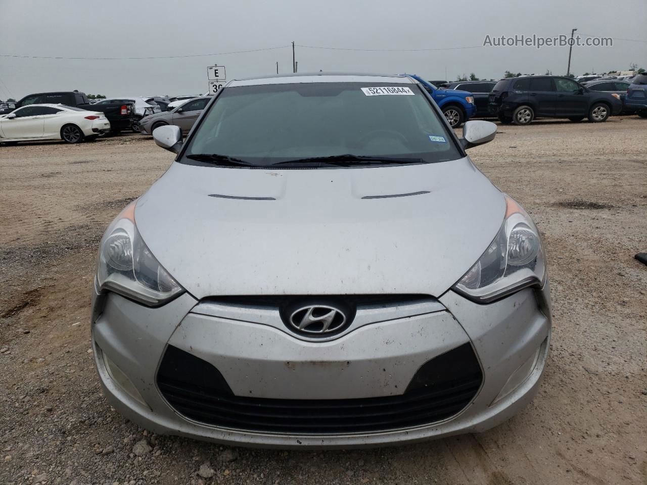 2013 Hyundai Veloster  Серебряный vin: KMHTC6ADXDU118768