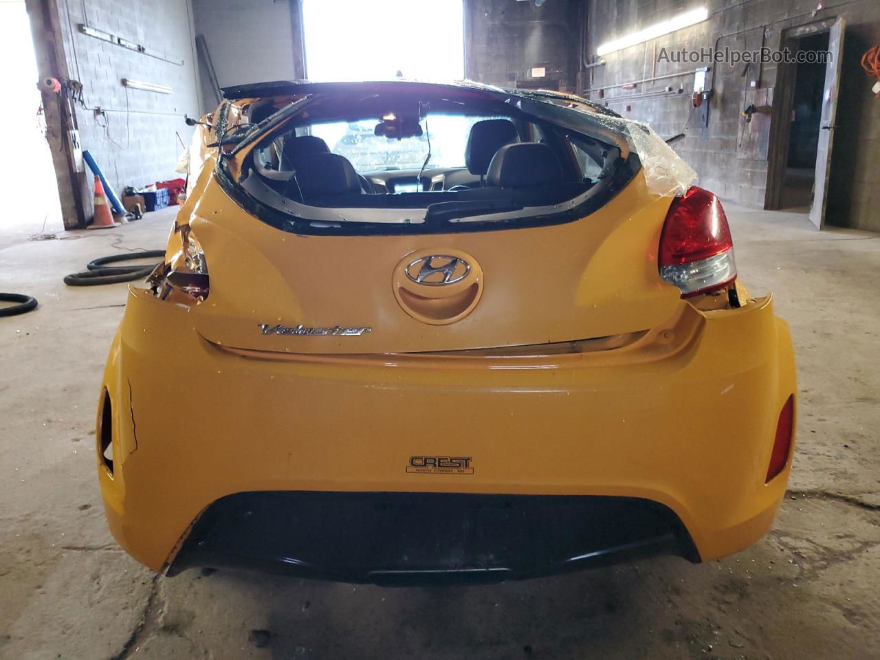 2013 Hyundai Veloster  Yellow vin: KMHTC6ADXDU121153