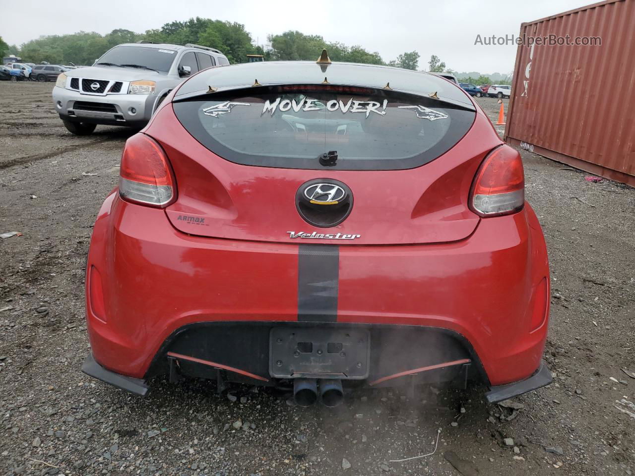 2013 Hyundai Veloster  Red vin: KMHTC6ADXDU130984