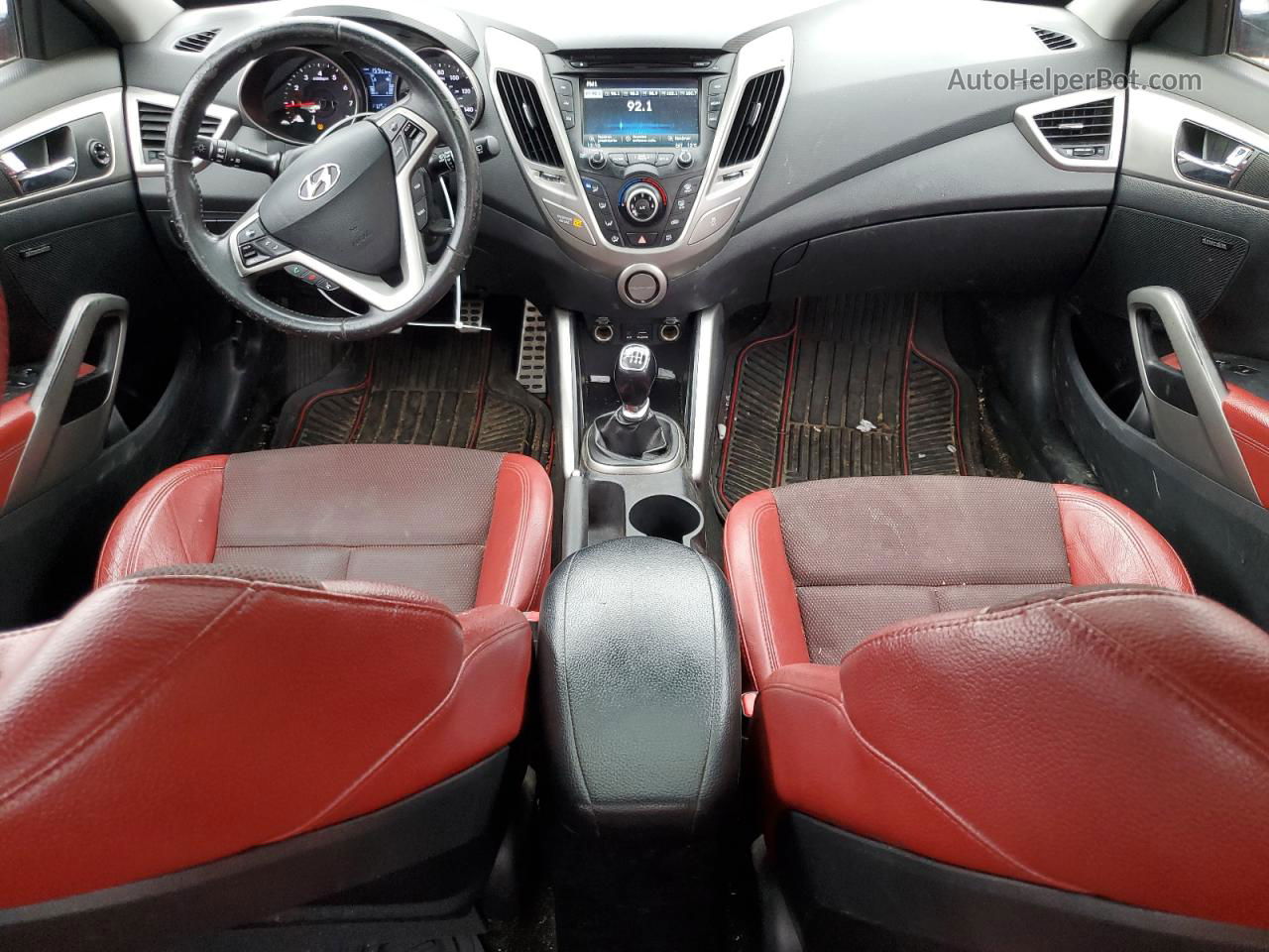 2013 Hyundai Veloster  Red vin: KMHTC6ADXDU130984