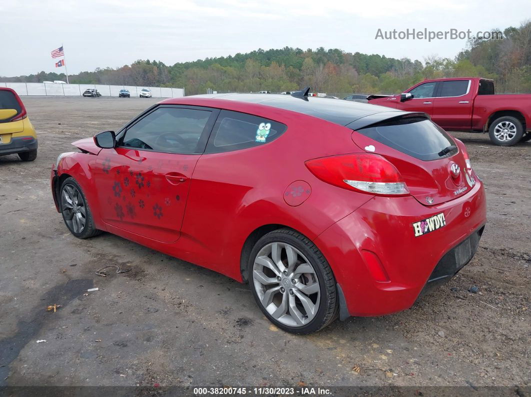 2013 Hyundai Veloster Base W/black Red vin: KMHTC6ADXDU134243