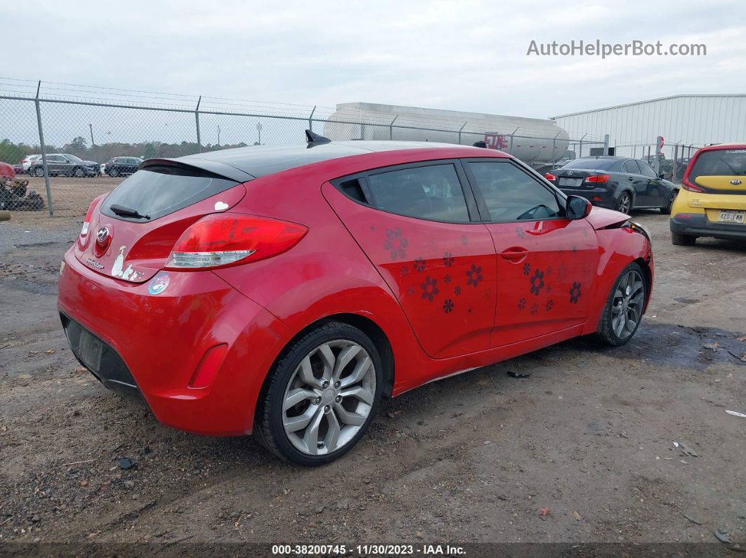 2013 Hyundai Veloster Base W/black Red vin: KMHTC6ADXDU134243