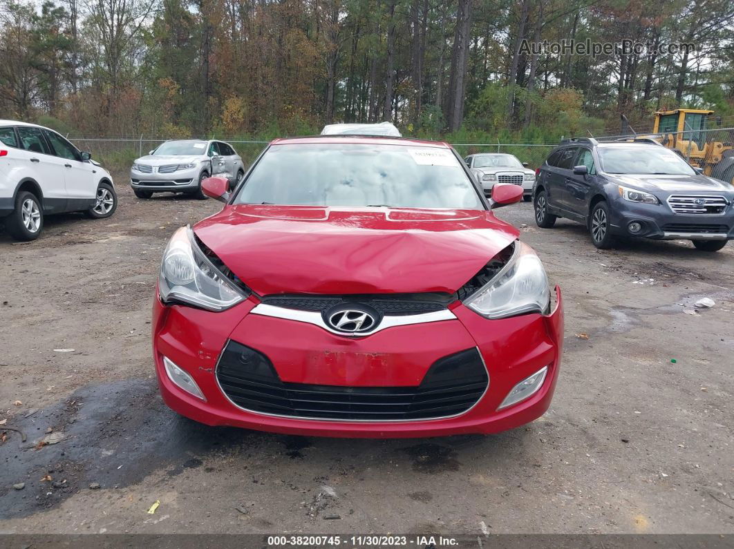 2013 Hyundai Veloster Base W/black Red vin: KMHTC6ADXDU134243