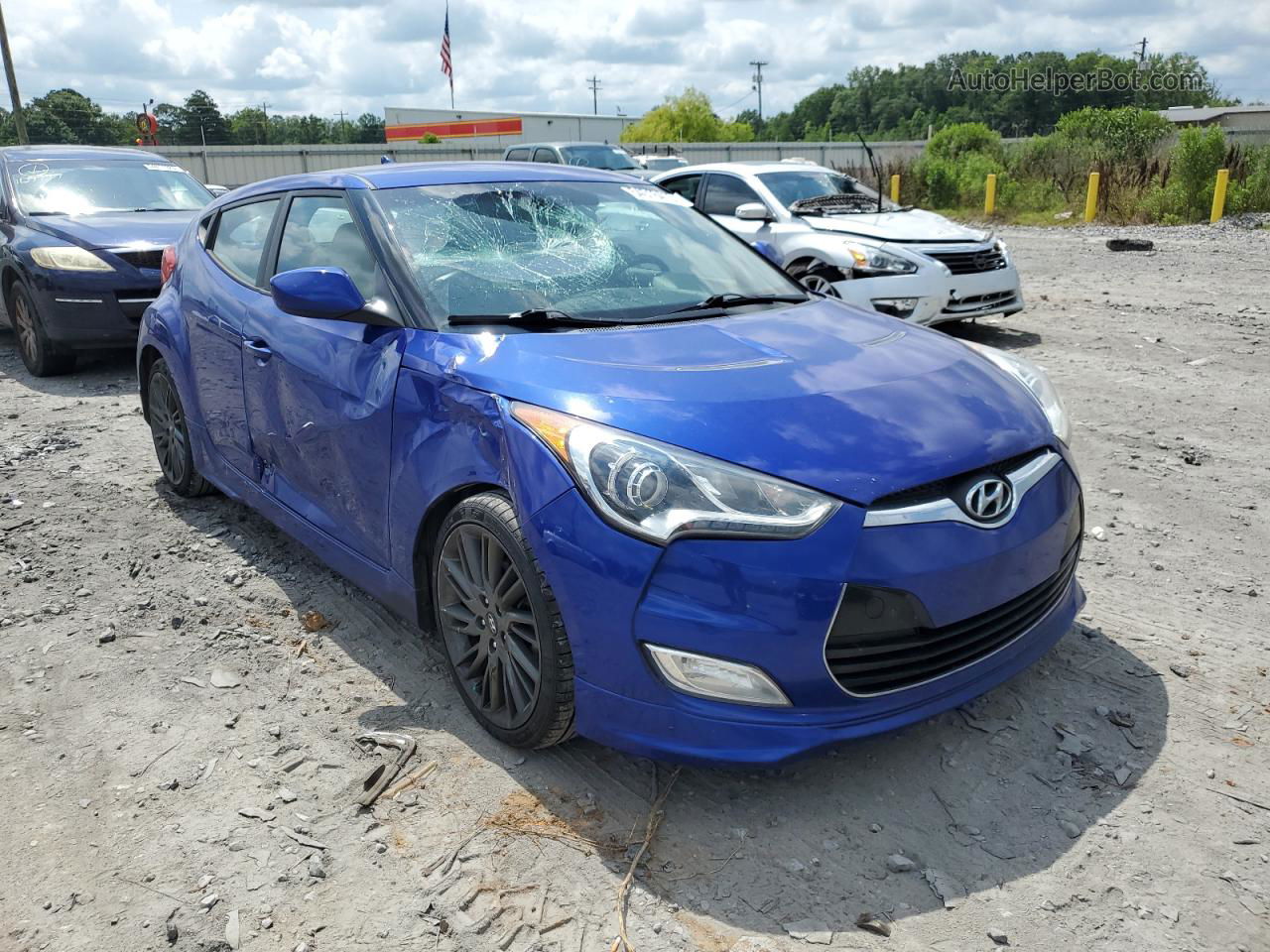 2013 Hyundai Veloster  Blue vin: KMHTC6ADXDU138177