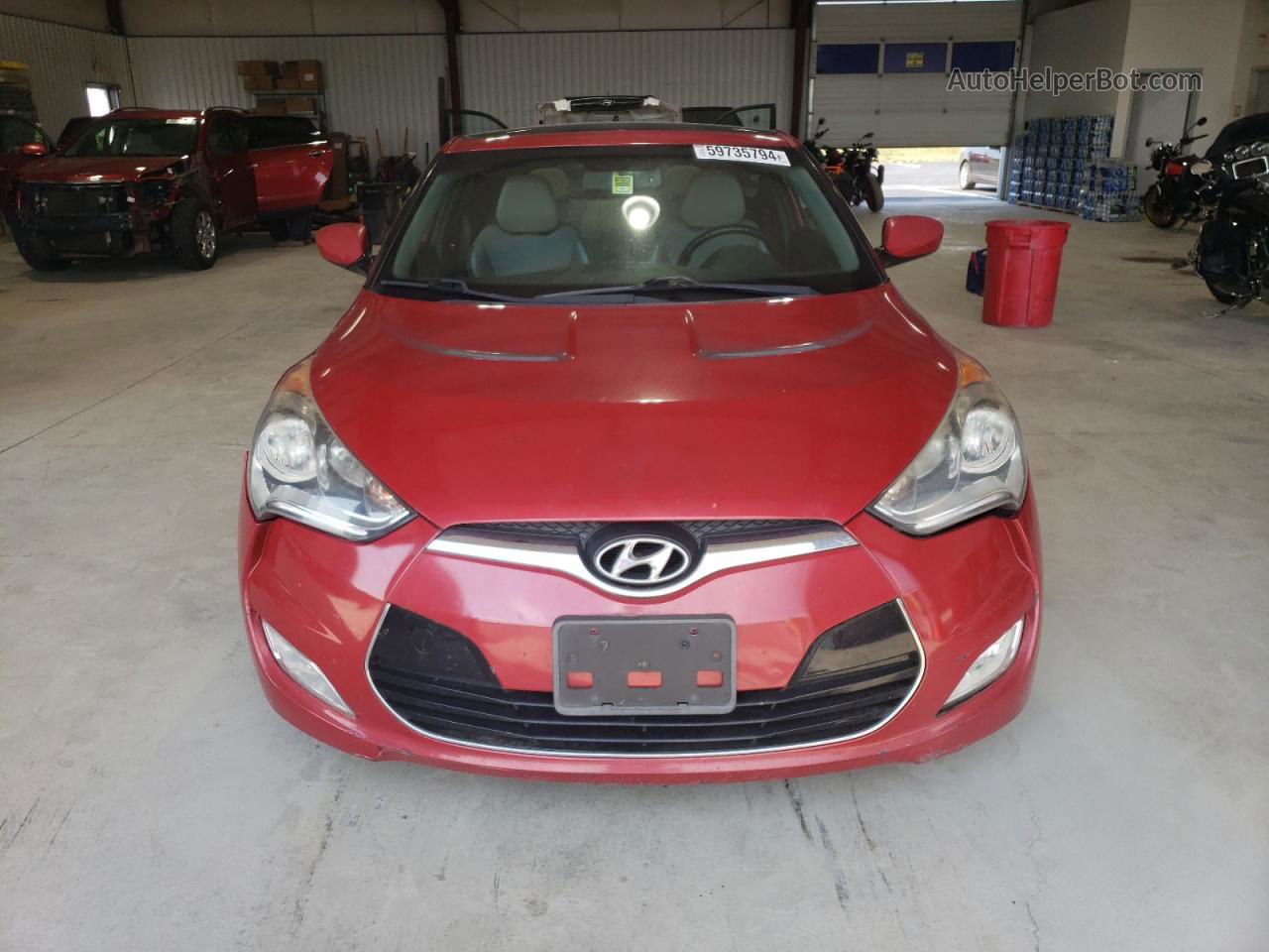 2013 Hyundai Veloster  Red vin: KMHTC6ADXDU146621