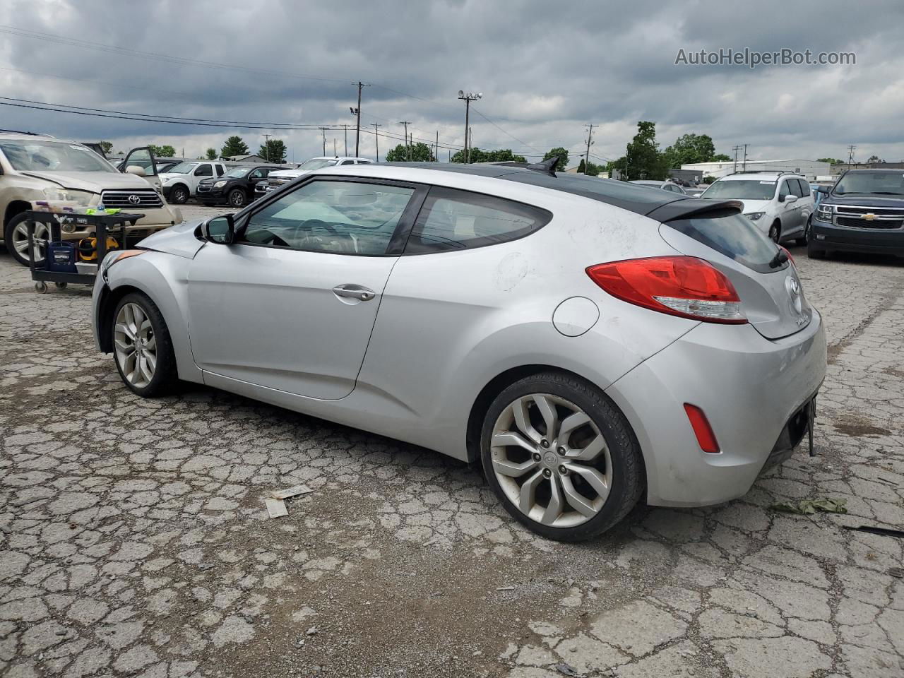 2013 Hyundai Veloster  Silver vin: KMHTC6ADXDU149079