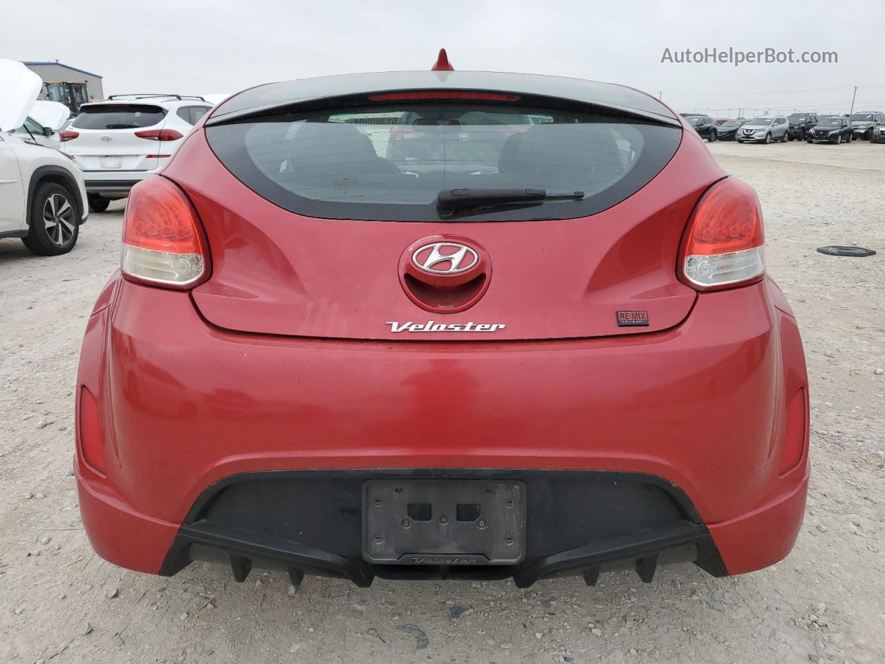 2013 Hyundai Veloster  Red vin: KMHTC6ADXDU153004