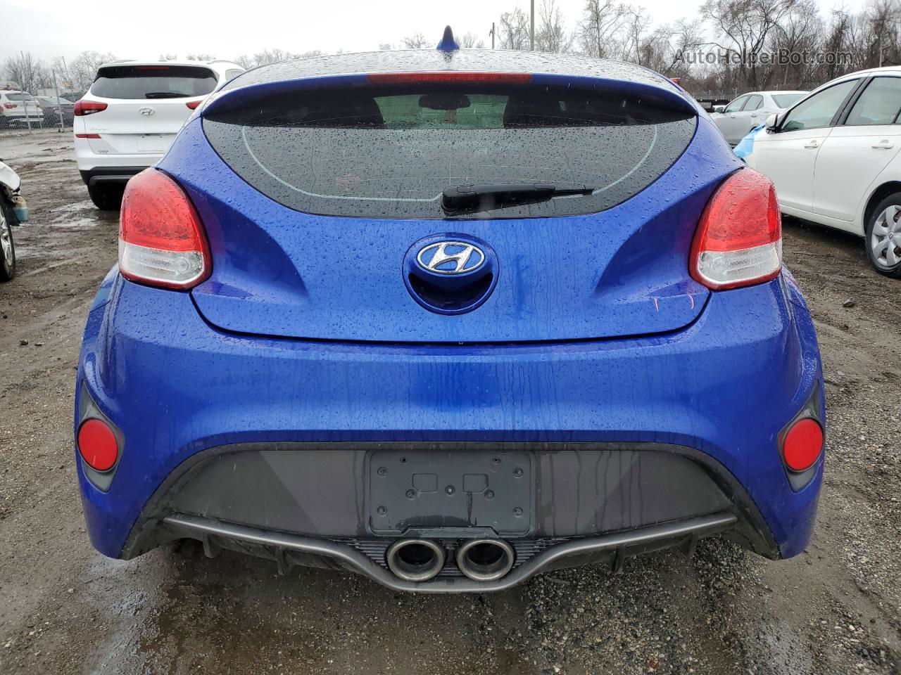 2013 Hyundai Veloster Turbo Синий vin: KMHTC6AE0DU095512