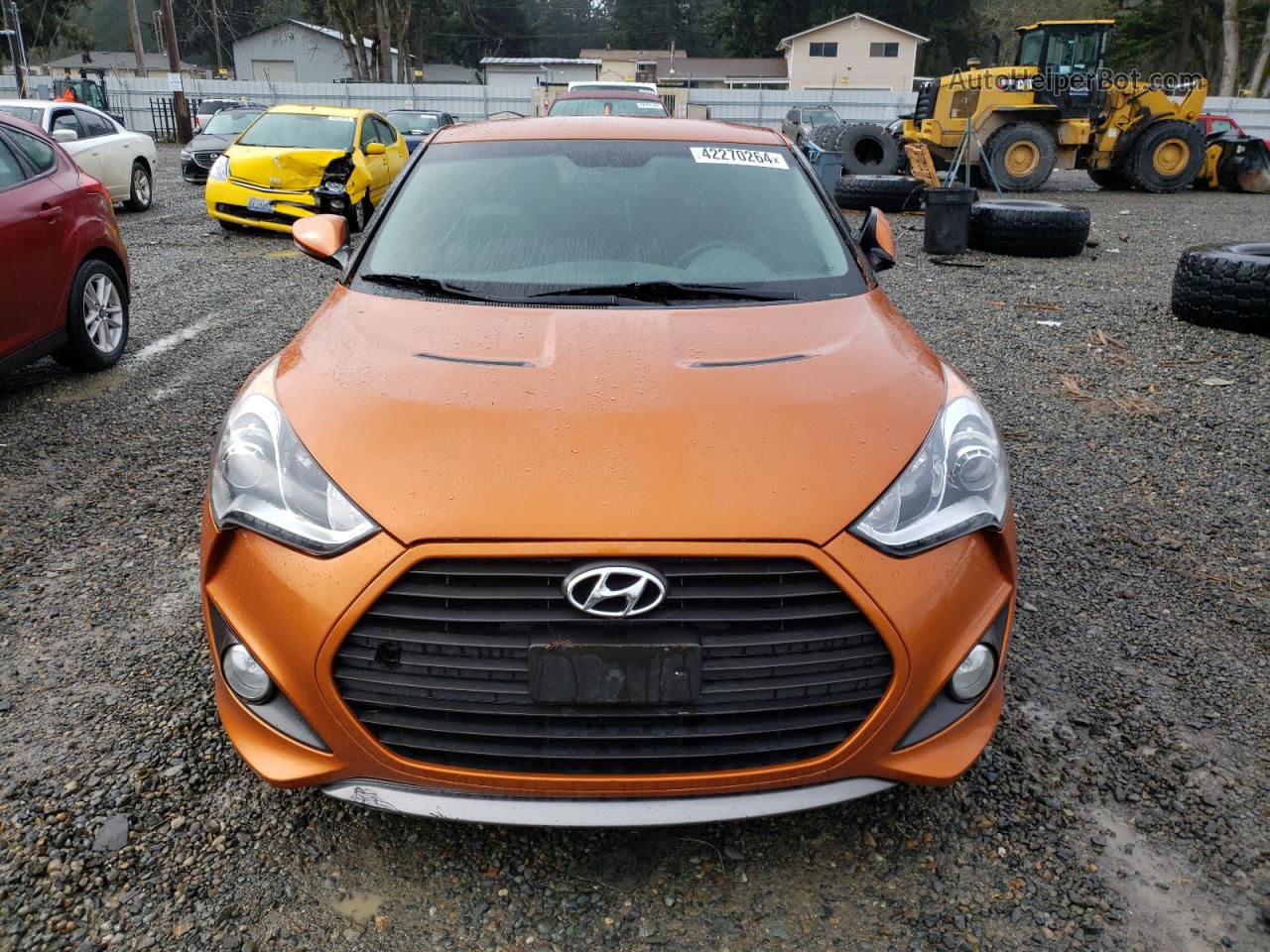 2013 Hyundai Veloster Turbo Orange vin: KMHTC6AE0DU109571