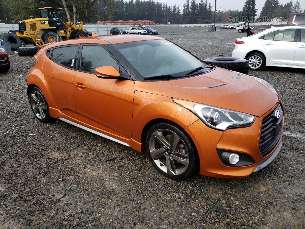 2013 Hyundai Veloster Turbo Оранжевый vin: KMHTC6AE0DU109571