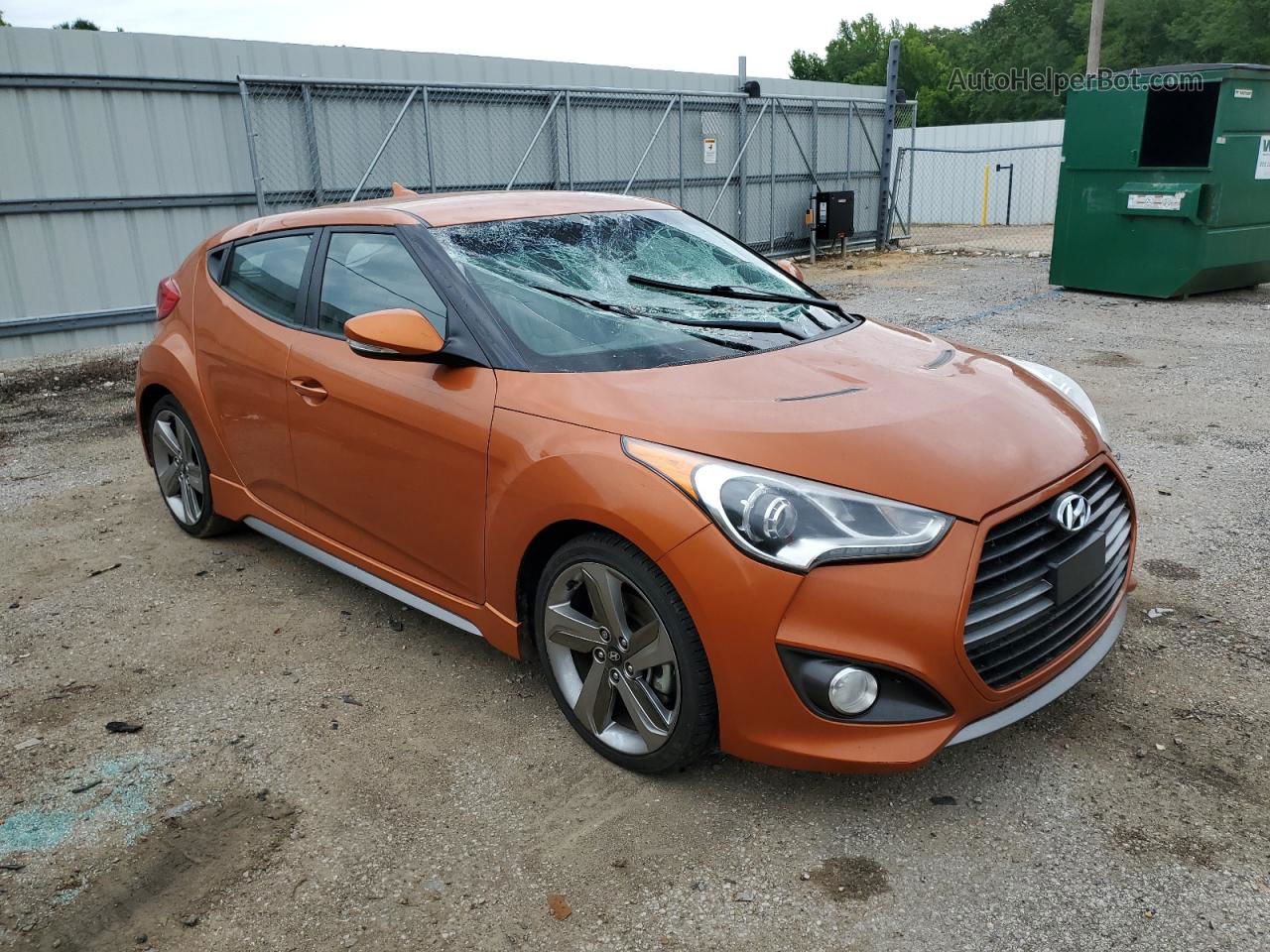 2013 Hyundai Veloster Turbo Orange vin: KMHTC6AE0DU136673